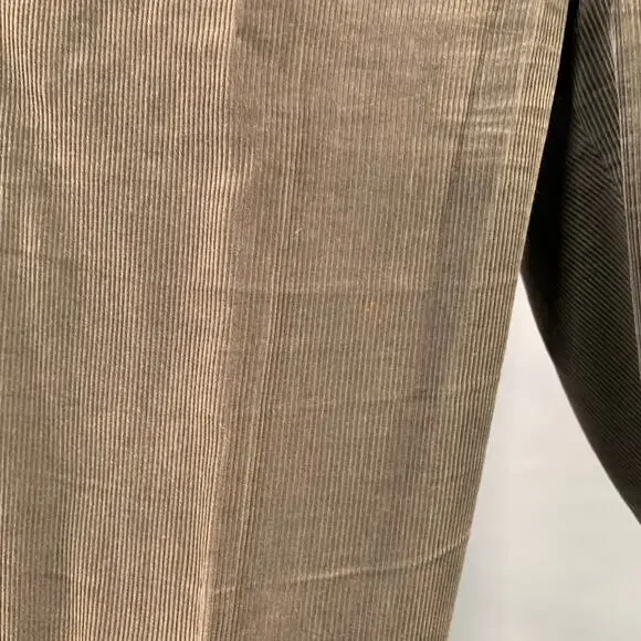 PRINGLE Size 32 Taupe Corduroy Cotton Pleated Casual Pants
